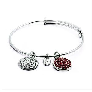 Chrysalis Ruby Rhodium Plated July Birthstone Bracelet
